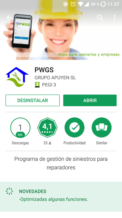Descargar Apps de PWGS de Play Store